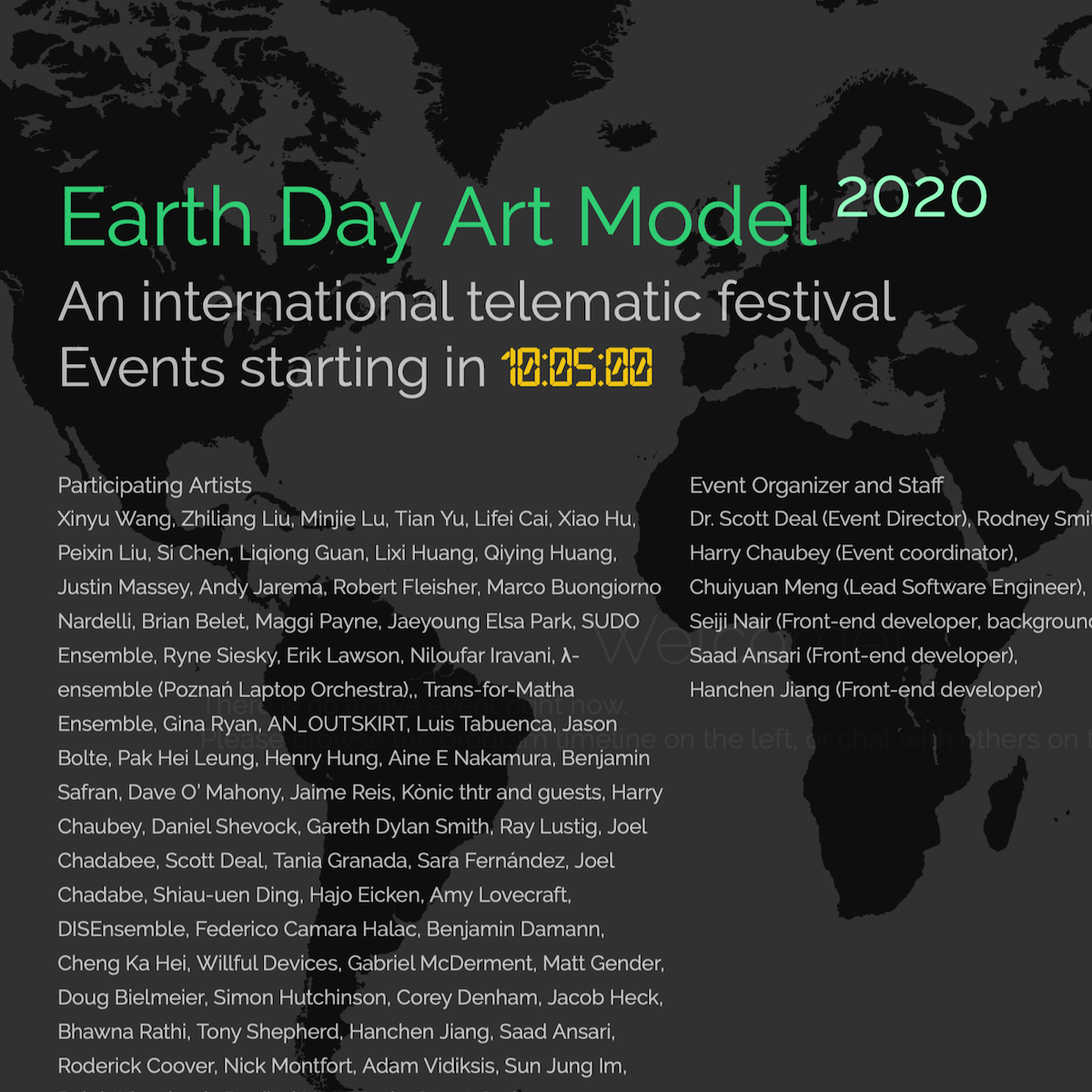 Earth Day Art Model Launch Screen